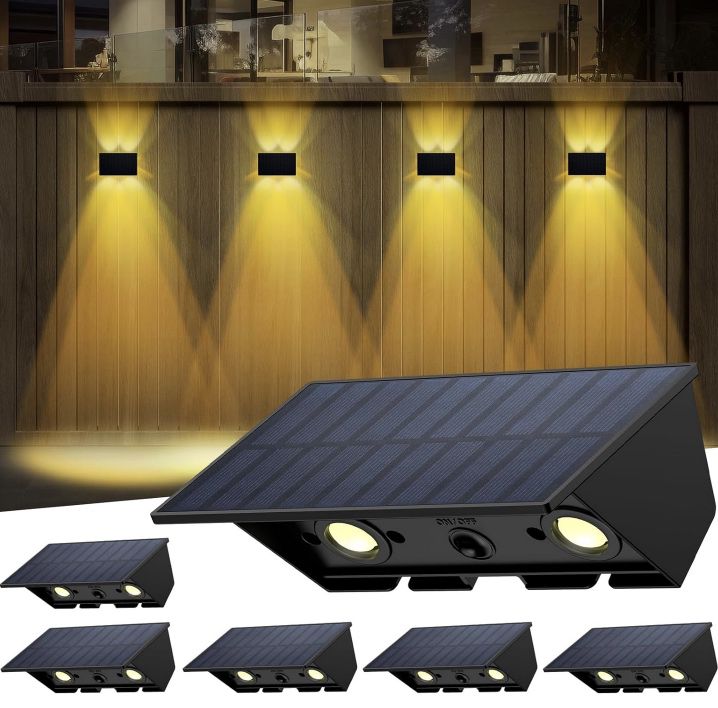 6x IIRARA LED Solar Außenwandleuchte für 35,99€ (statt 50€)