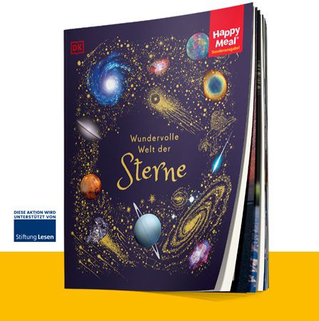 Neues Spendenbuch gratis bei McDonalds: Wundervolle Welt der Sterne