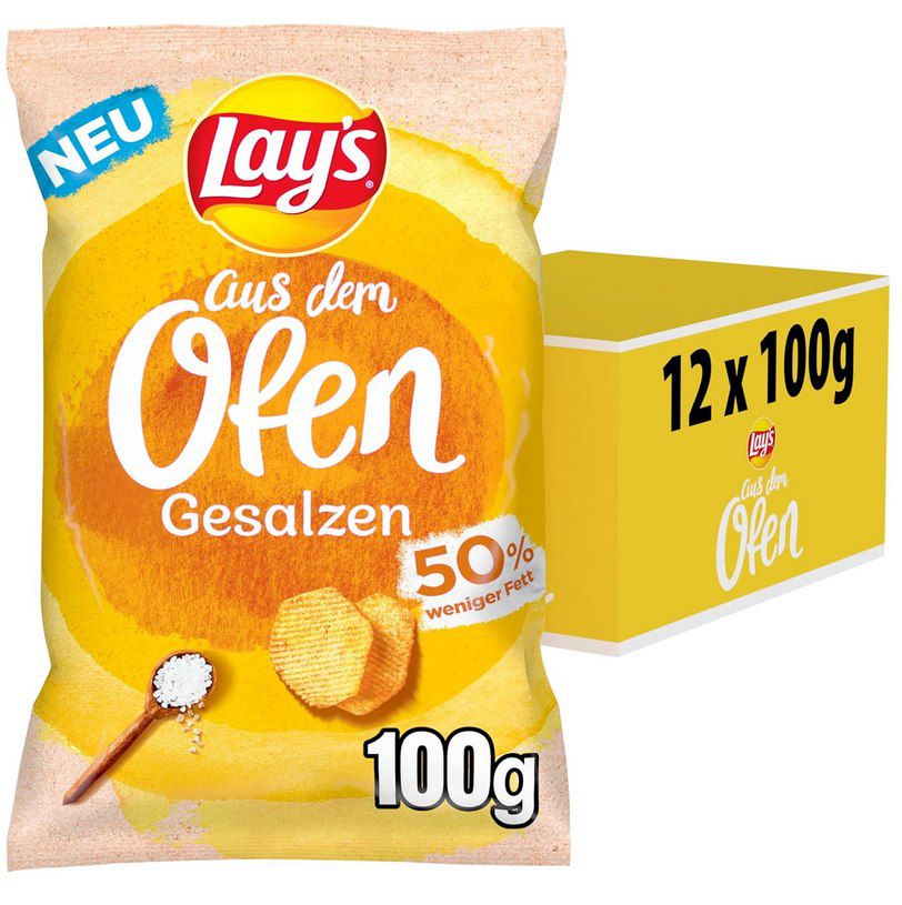 12er Pack Lay’s gesalzene Kartoffelchips, je 100g ab 12,79€ (statt 21€)
