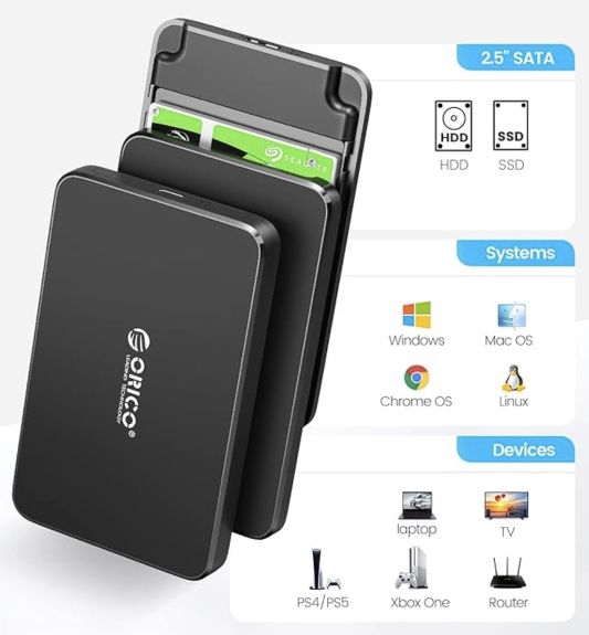 ORICO Festplattengehäuse 2,5 Zoll mit USB 3.0 für bis zu 6TB für 7,99€ (statt 16€)