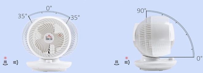 HOMCOM Tischventilator (Ø27 cm) mit 3 Stufen für 12,95€ (statt 26€)