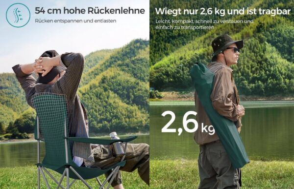 SONGMICS Campingstuhl/Klappstuhl 2er Set für 31,99€ (statt 40€)