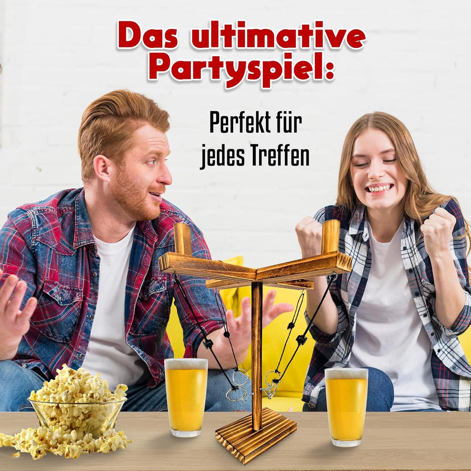 🍻 Party  Trinkspiel Ring Toss aus Holz für 4 Spieler für 14,99€ inkl. VSK