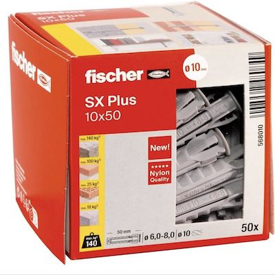 50x fischer Spreizdübel SX Plus mit 10mm für 4,99€ (statt 11€)