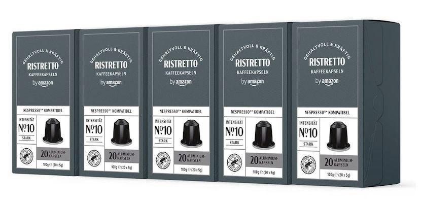 100x by Amazon Ristretto Nespresso kompatible Kaffeekapseln ab 13,69€ (statt 17€)