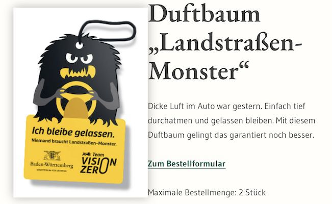 Duftbaum „Landstraßen Monster“ gratis