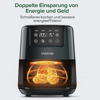 Chefree AF300 4 in 1 Mini Airfryer mit 2L für 50,99€ (statt 60€)