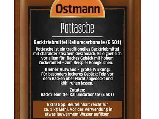 6x 15g Ostmann Gewürze – Pottasche Backtriebmittel ab 8,37€ (statt 11€)