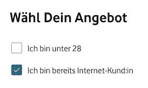 GigaKombi Kunden: Vodafone Allnet unlimited 5G für nur 29,99€ mtl.