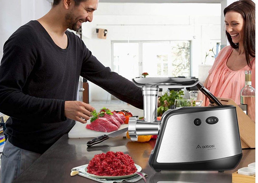 🥩AAOBOSI elektrischer Fleischwolf 1.200 Watt für 44,99€ (statt 90€)