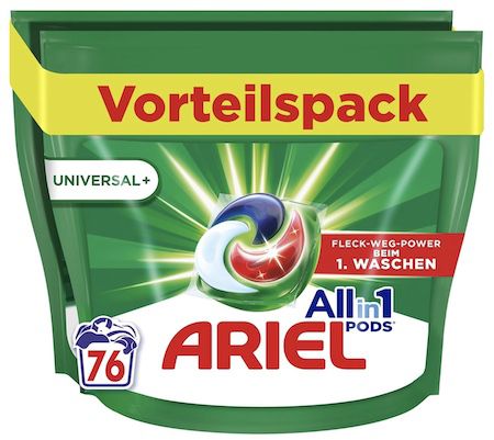 Ariel Universal+ All in 1 Pods (76 WL) ab 16,24€ (statt 26€)