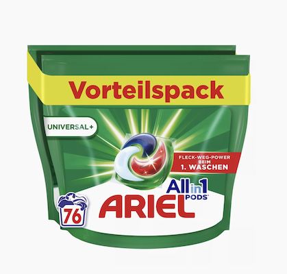 Ariel Universal+ All-in-1 Pods (76 WL) ab 18€ (statt 26€)