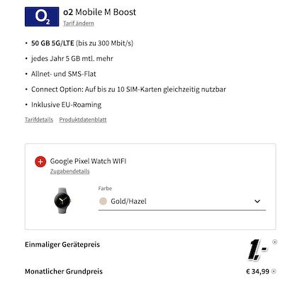 TOP! Google Pixel 8 Pro + Pixel Watch + o2 Allnet 50GB 5G für 34,90€ mtl.