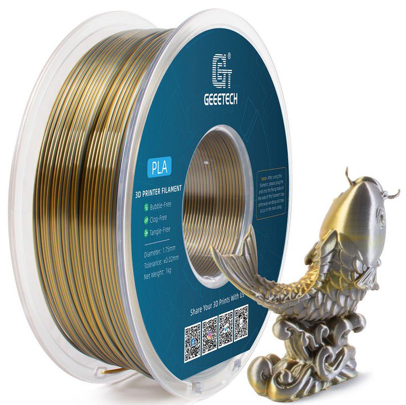 ⚙️Geeetech PLA Filament Silk Gold Silber 3D Drucker 1kg für 9,35€ (statt 16€)