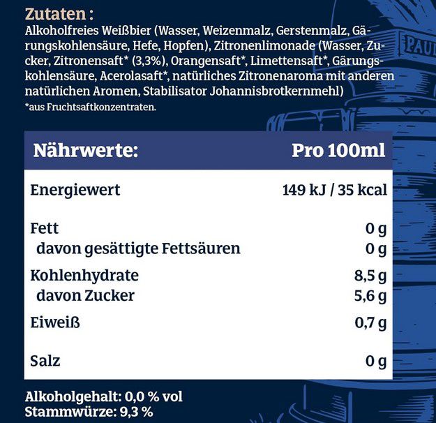 Paulaner Weißbier Zitrone Alkoholfrei 24 Dosen 0,5l ab 21,42€ (statt 28€)