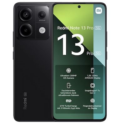 Xiaomi Redmi Note 13 Pro 5G für 49€ + o2 Allnet 17GB 5G für 6,99€ mtl.