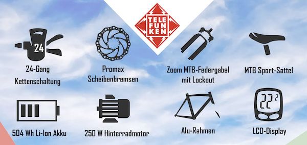 Telefunken Aufsteiger E Bike M922 in 27,5 für 898,99€ (statt 999€)