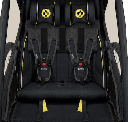 Qeridoo Kidgoo2 Sport Fahrradanhänger Limited Edition BVB für 435,52€ (statt 550€)