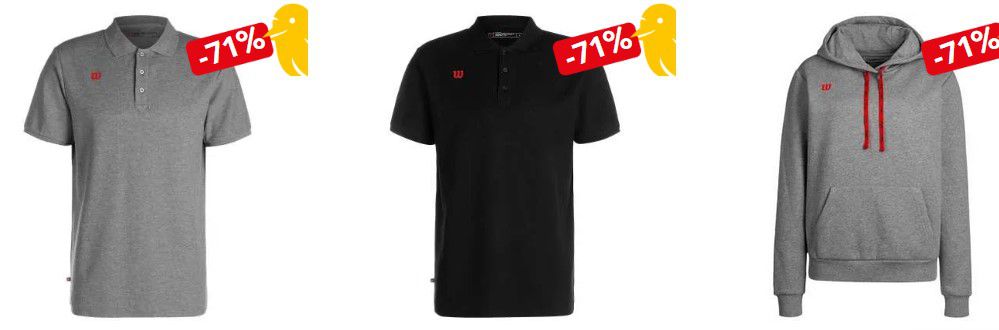 Wilson: Hoodies, Sweatjacken und Herren Poloshirts ab 14,98€ (statt 45€)