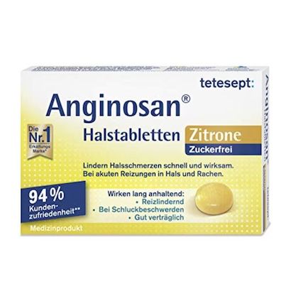 20er Pack Anginosan Zitrone zuckerfrei Halstabletten für 1,30€ (statt 4€)