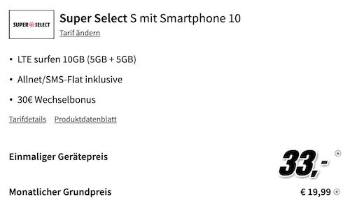 Nubia Flip 5G (256GB) für 33€ + o2 Allnet 10GB für 19,99€ mtl. + 30€ Bonus