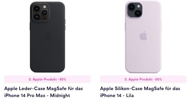 📱 50% Rabatt auf die 2. Hülle von Apple   z.B. 2x Apple Clear Case für 44,98€ (statt 68€)