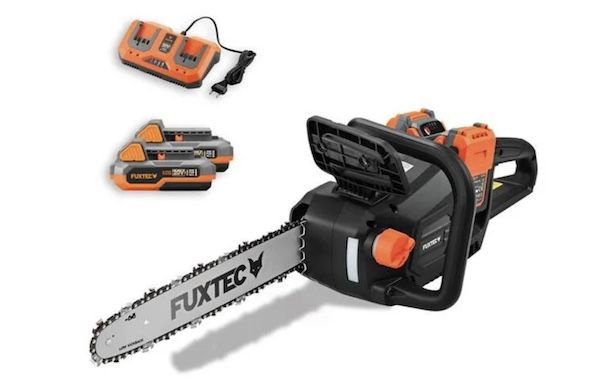 Schnell? Fuxtec FX E2KS Akku Kettensäge + 2 Akkus für 74€ (statt 142€)