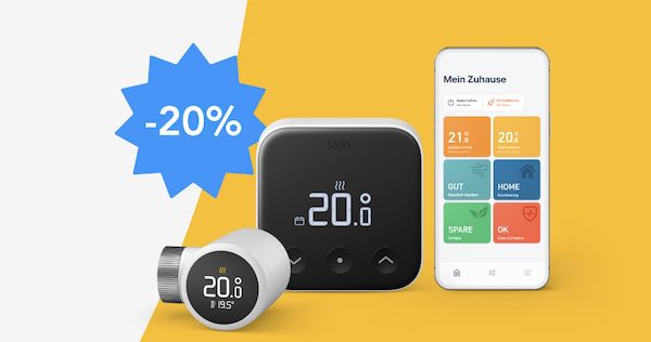 20% Rabatt auf das neue tado X   z.B. Starter Kit für 127,99€ (statt 160€)