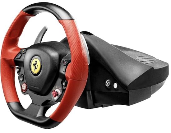 THRUSTMASTER Ferrari 458 Spider Lenkrad + Xbox Pedalset für 79,99€ (statt 89€)