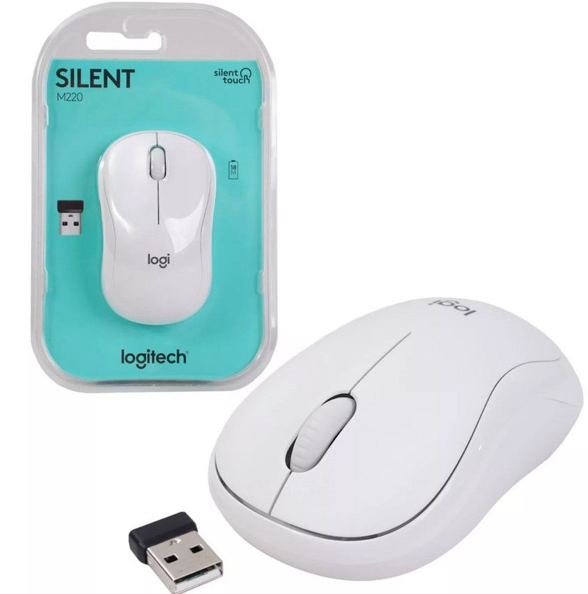 Logitech M220 Silent   kabellose Maus in Weiß für 8,36€ (statt 20€)