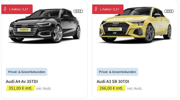 🚘 Audi Gebrauchtwagen Wochen Jahreswagen im Leasing