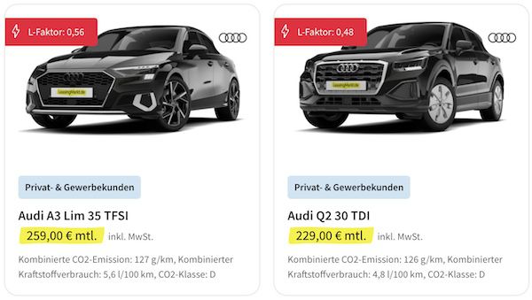 🚘 Audi Gebrauchtwagen Wochen Jahreswagen im Leasing