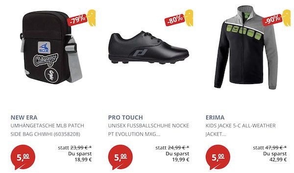 👕 PickSport 5€ Fixpreis Sale mit Restgrößen   z.B. Erima Poloshirt Kids (statt 16€)