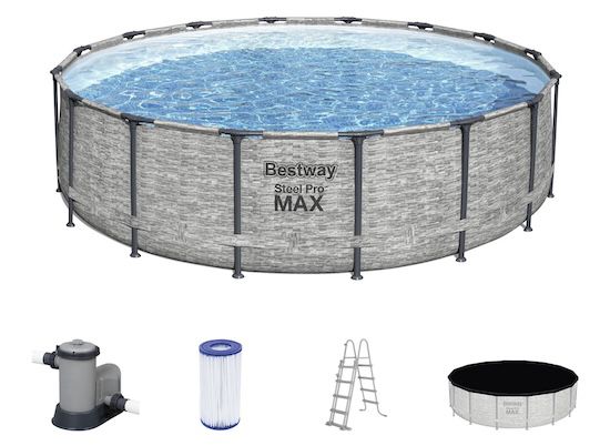 💦 Bestway Steel Pro MAX Frame Pool Komplett Set für 238,99€ (statt 430€)