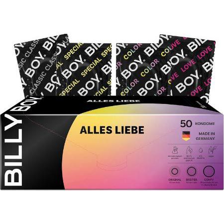 50er Pack Billy Boy Alles Liebe Kondome, 52, 55, 56mm ab 13,86€ (statt 21€)