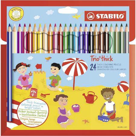 24er Pack Stabilo Dreikant Buntstift Set mit 24 Farben für 10,85€ (statt 15€)