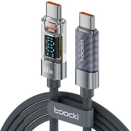 toocki USB C auf USB C Kabel mit LED Display, bis zu 100W, 2m für 5,99€ (statt 10€)