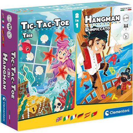 Clementoni Tic Tac Toe + Galgenmännchen, Familienspiele für 5,08€ (statt 9€)