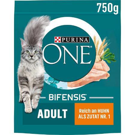 6 x 750g Purina One Bifensis Adult Katzenfutter mit Huhn für 18,09€ (statt 24€)