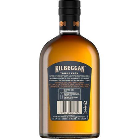 Kilbeggan Triple Cask Irish Whisky, 0,7L, 43% für 22,30€ (statt 27€)