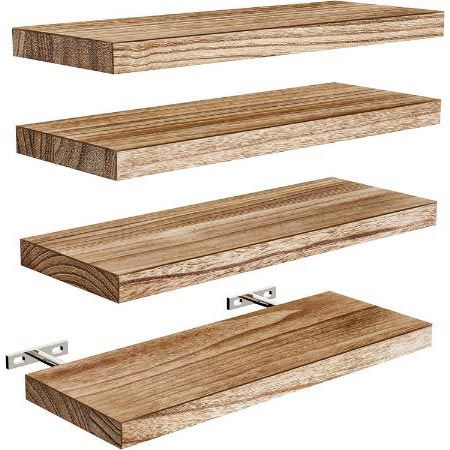 4er Set Pipishell Wandregal aus Holz, 40cm für 17,99€ (statt 36€)