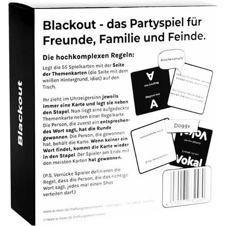 More is More Blackout Partyspiel für 8,99€ (statt 16€)