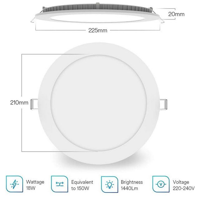 8x RGBWW 18W Einbaustrahler (⌀225mm) mit App Steuerung für 50€ (statt 70€)