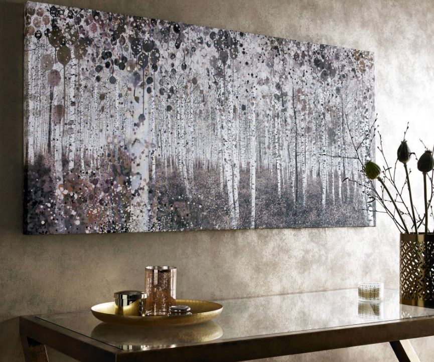 Art for the home Leinwandbild Birkenwald 120cm x 60cm ab 55€ (statt 65€)