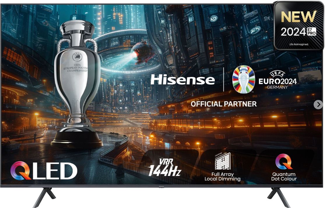 Hisense PRO 85E77NQ mit 85 Zoll QLED Display & 144Hz für 1.508,95€ (statt 1.749€)