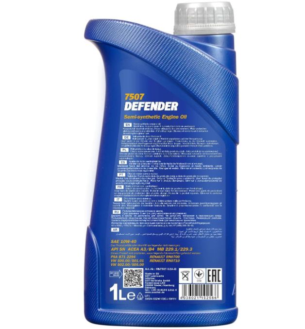 MANNOL Defender 10W 40 API SL/CF Motorenöl 1 Liter für 5,29€ (statt 10€)