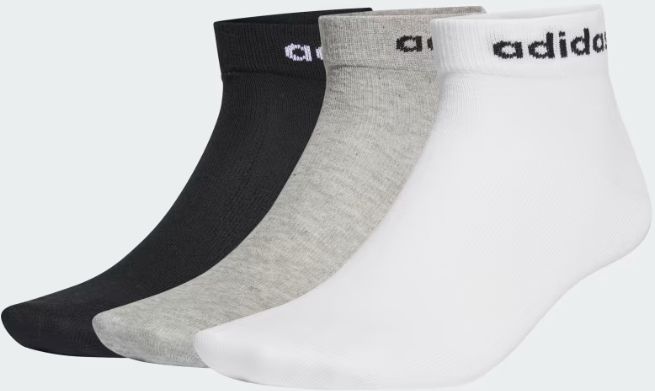 3er Pack adidas Think Linear Ankle Socks für 4,64€ (statt 10€)