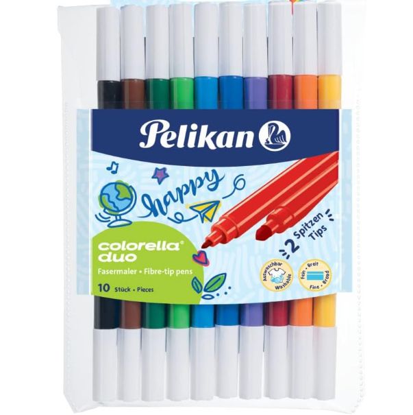 Pelikan 973172 Fasermaler Colorella Duo   10 Farben ab 3,70€ (statt 6€)