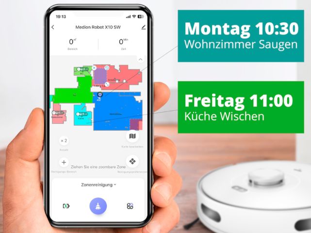 Medion Saug  & Wischroboter X10 SW für 129,95€ (statt 157€)