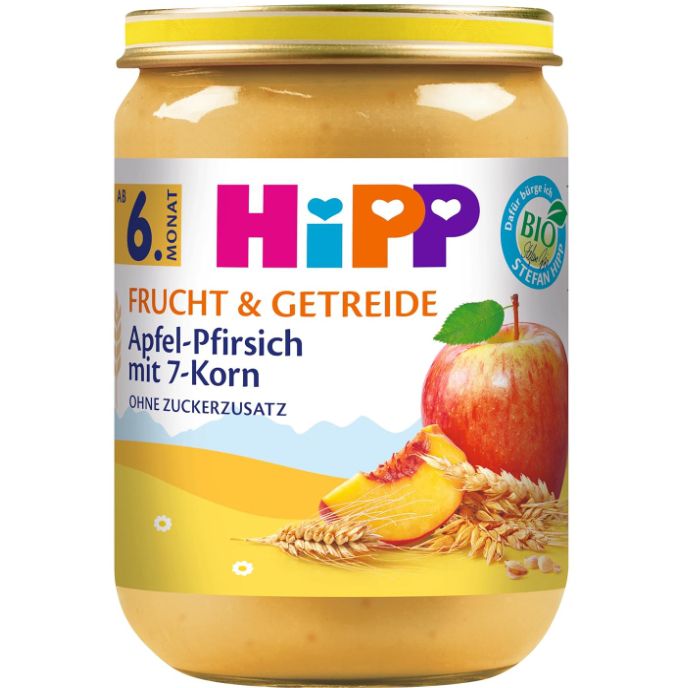 HiPP Bio Frucht & Getreide Apfel Pfirsich   6 x 190g ab 2,89€ (statt 8€)